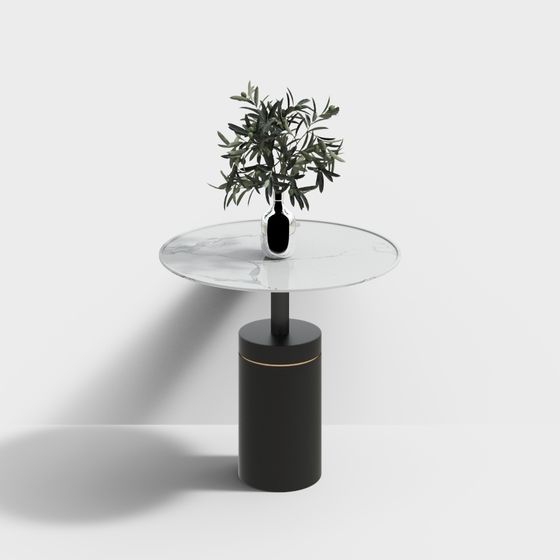 Elegant Minimalist Side Table 3D model