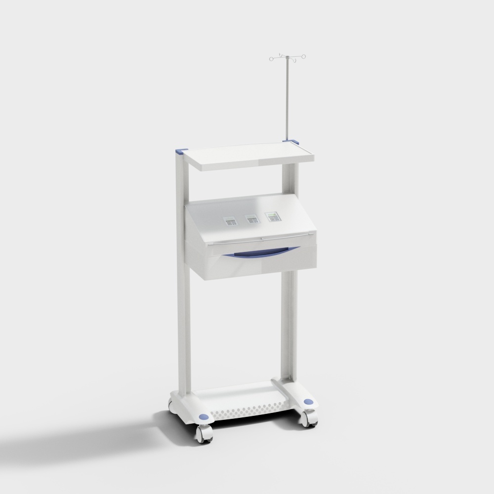 Modern Mobile Nursing Cart 3D model