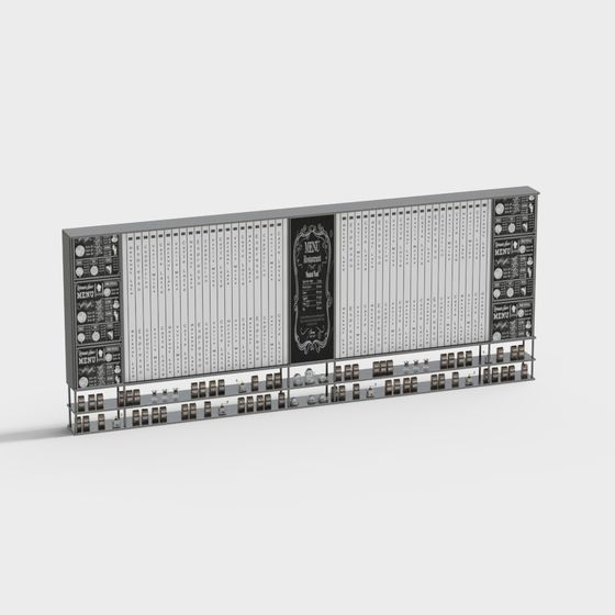 Vintage Coffee Bar 3D Model for Creative Projects