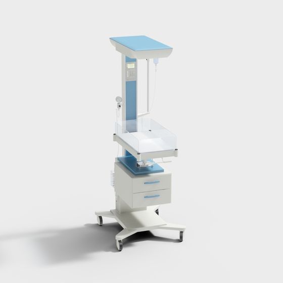 Mobile Nursing Station 3D model for Modern Healthcare Design