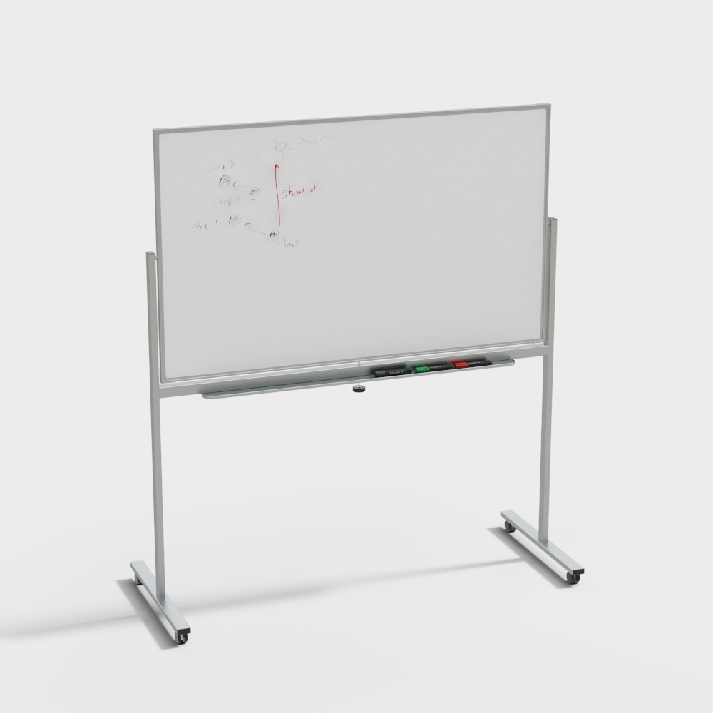 Modern vertical mobile whiteboard - large