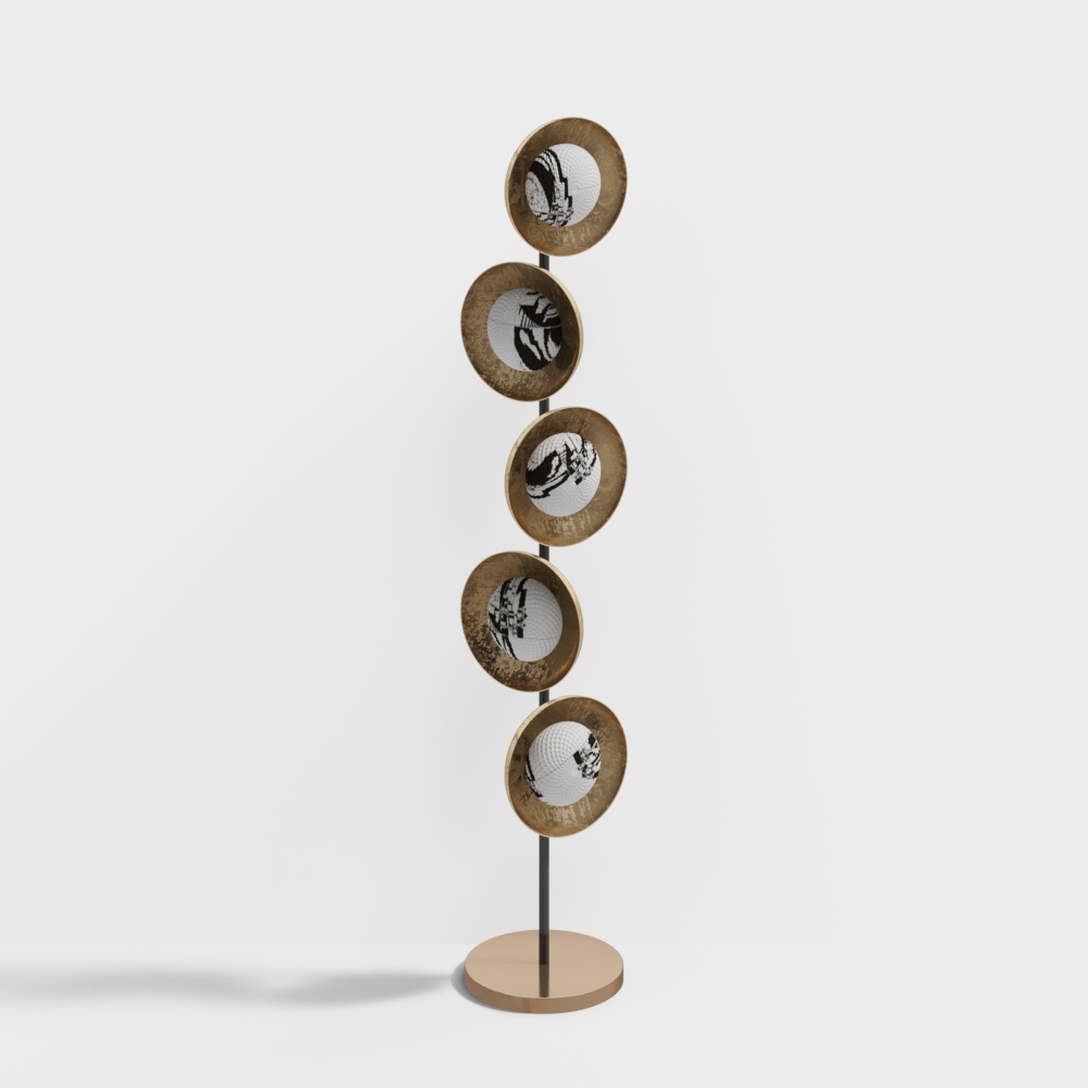 Modern metal combination floor lamps