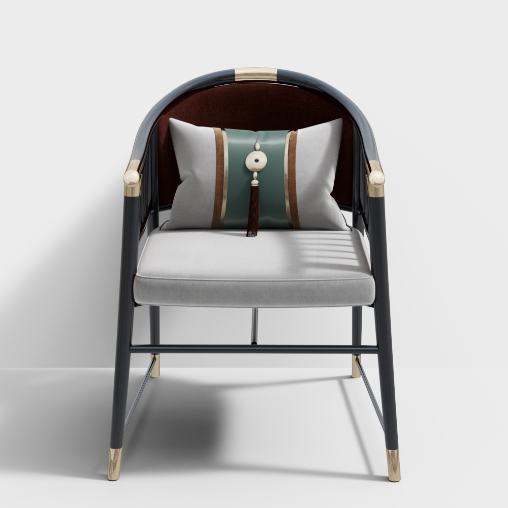 New Chinese light luxury lounge chair side a few-1