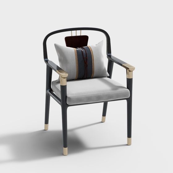 Elegant Modern Armchair 3D model for Urban Interiors