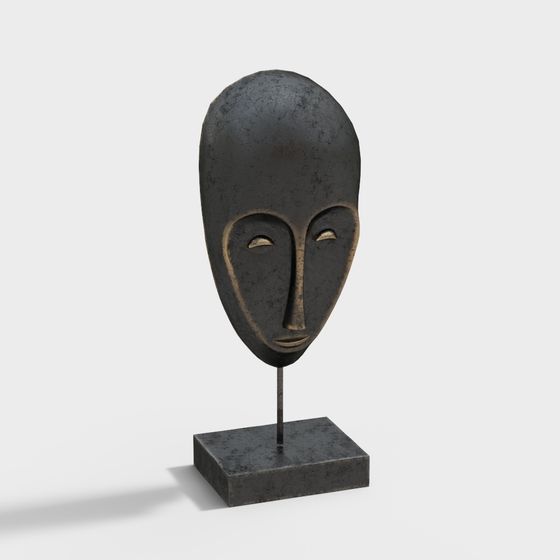 Unique African Mask 3D model