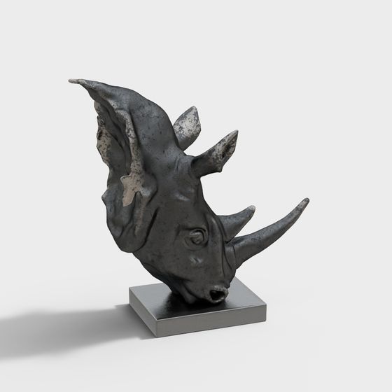 Stunning Rhino Head 3D model
