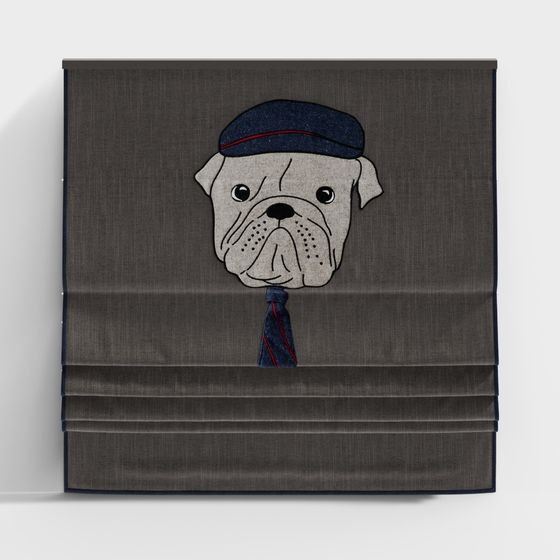 Gentleman Bulldog Low-Poly 3D model