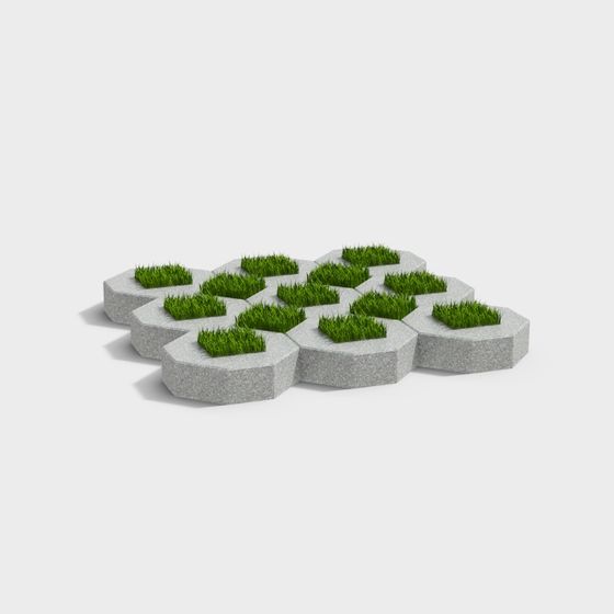 Honeycomb Grass Puzzle 3D Model