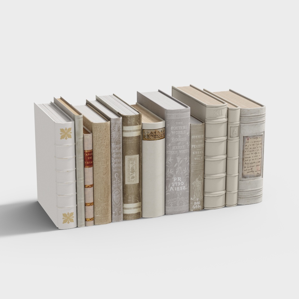 Retro Bookshelf 3D Model – Vintage Wooden Design