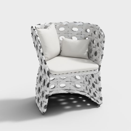 Stylish Woven Chair 3D model for Creative Projects