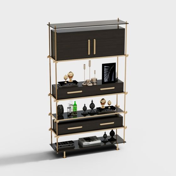 Urban Luxe Bookshelf 3D model