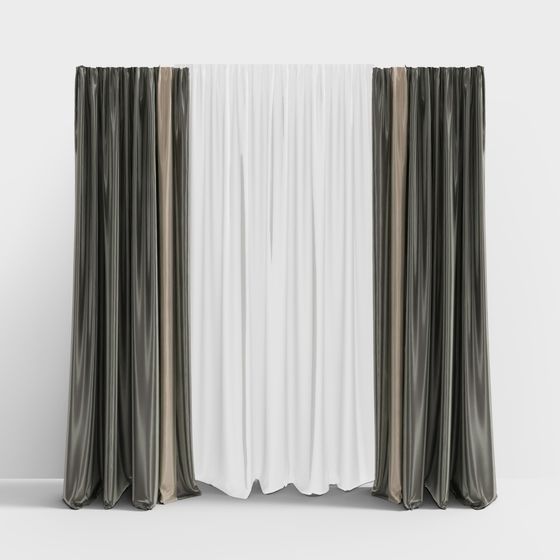 Elegant Curtain 3D Model for Modern Spaces