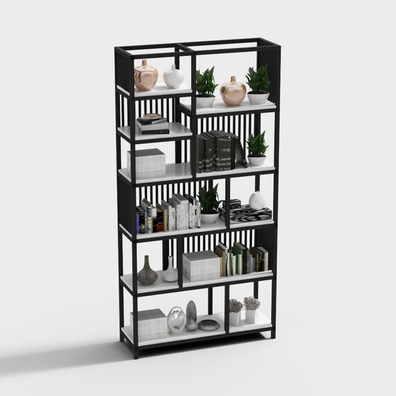 Urban Elegance Bookshelf 3D model for Modern Spaces