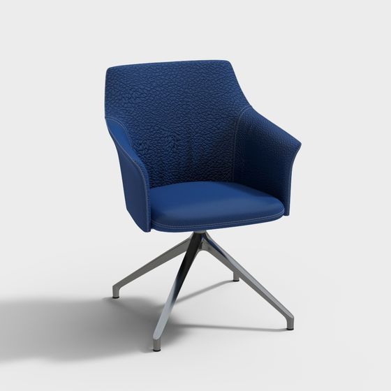 現代時尚辦公椅單椅-金屬腳會議椅