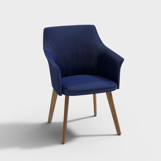 Elegant Low-Poly 3D Chair Model