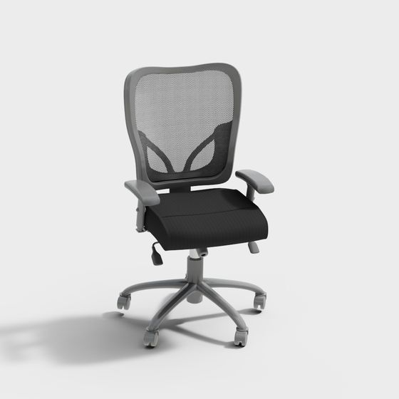 Elegant Low-Poly Office Chair 3D model for Modern Workspaces