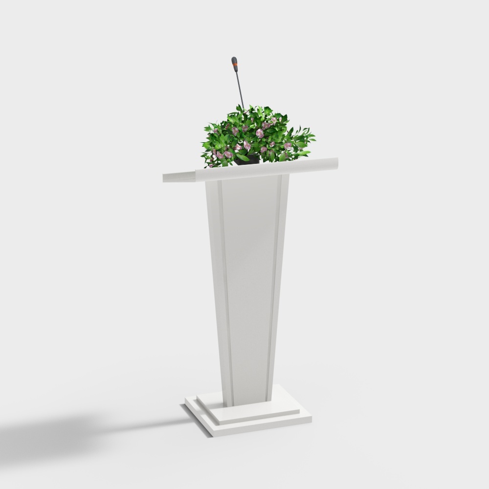 Modern podium - white bevel