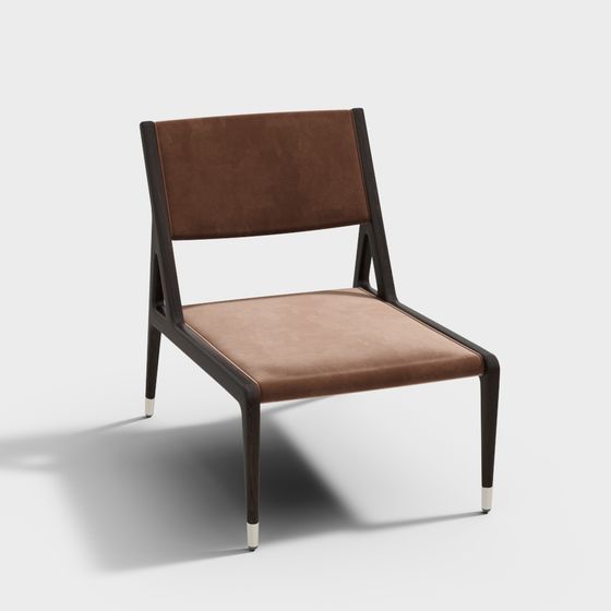 現代皮革無扶手休閒椅