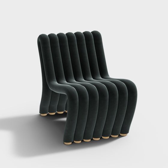 Modern Curved Poly Chair 3D model