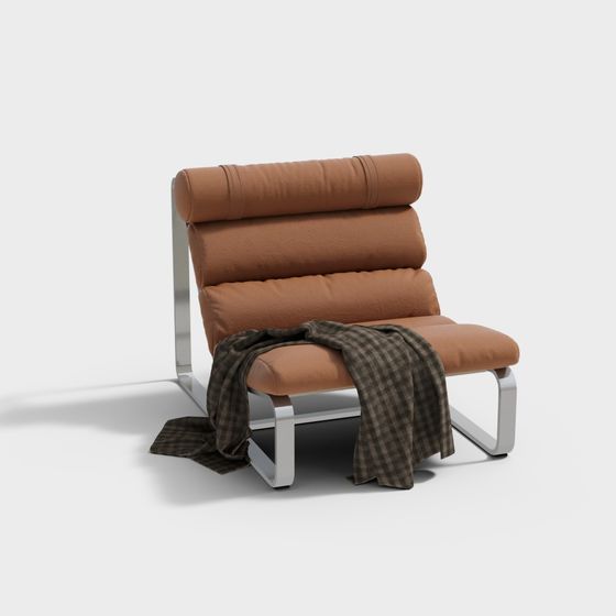 Cozy Scandinavian-Inspired Lounge Chair 3D model