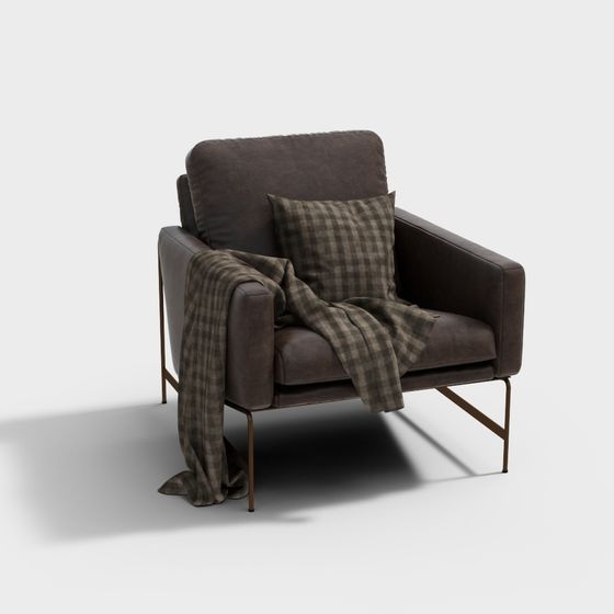 Cozy Retreat 3D Model Lounge Chair