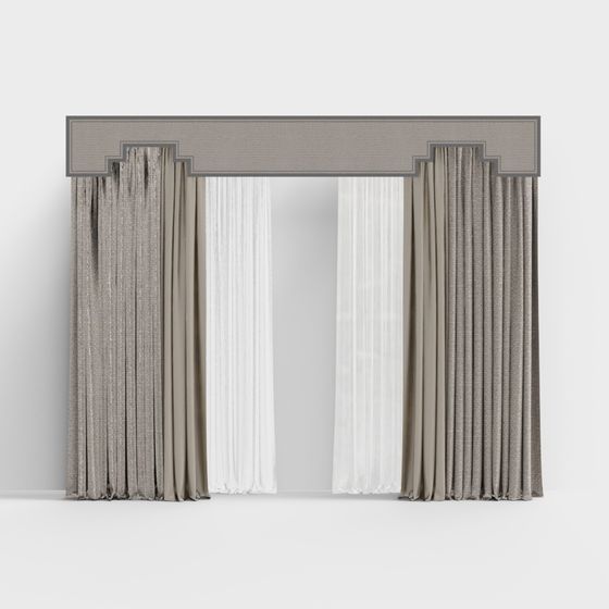 Elegant Curtain 3D model for Modern Interiors