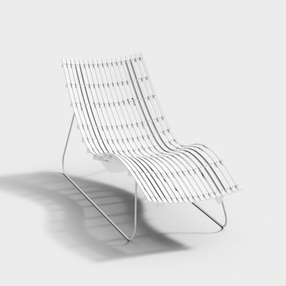 Chaises longues d'extérieur en bois massif modernes - Chaises longues