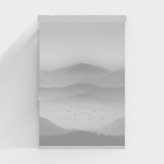 Flock of Birds in Morning Mist 3D model