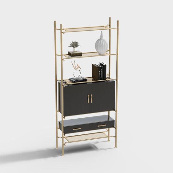 Urban Corner Bookshelf 3D model