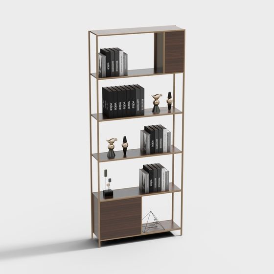 Stylish Urban Elegance Bookshelf 3D model