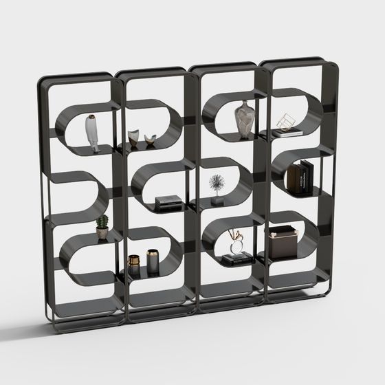 Streamlined Bookshelf 3D model