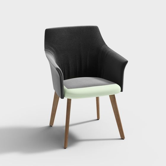 Elegant Low-Polygon Chair 3D model for Modern Design