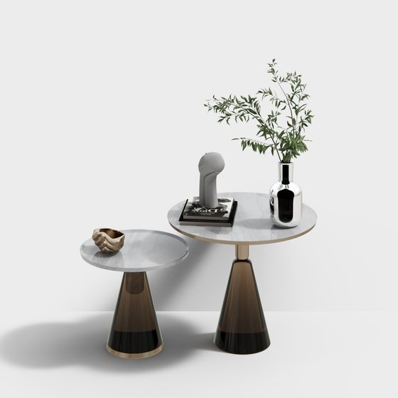 Minimalist Coffee Table Set 3D model