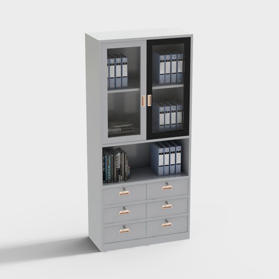 Modern Minimalist Bookshelf 3D model