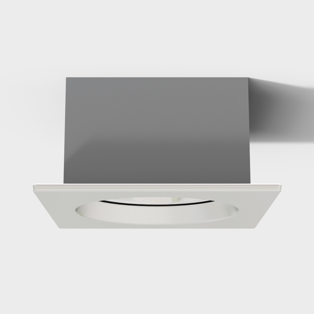 Modern downlight spotlight 2-grey square one hole