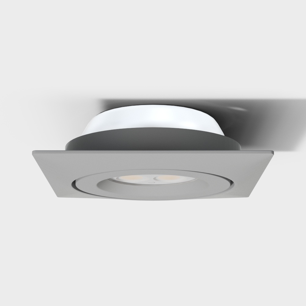 Modern downlight spotlight 2-grey square four holes