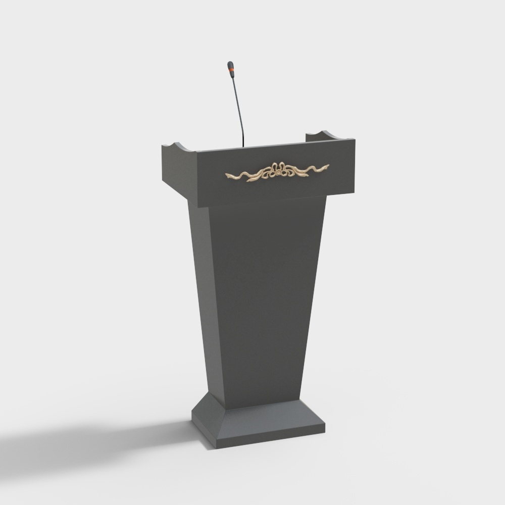Modern podium - black trapezoidal