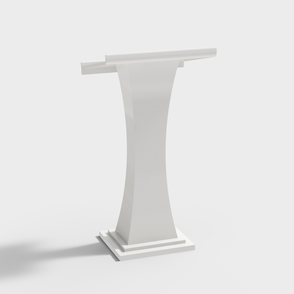 Modern podium - square white bevel