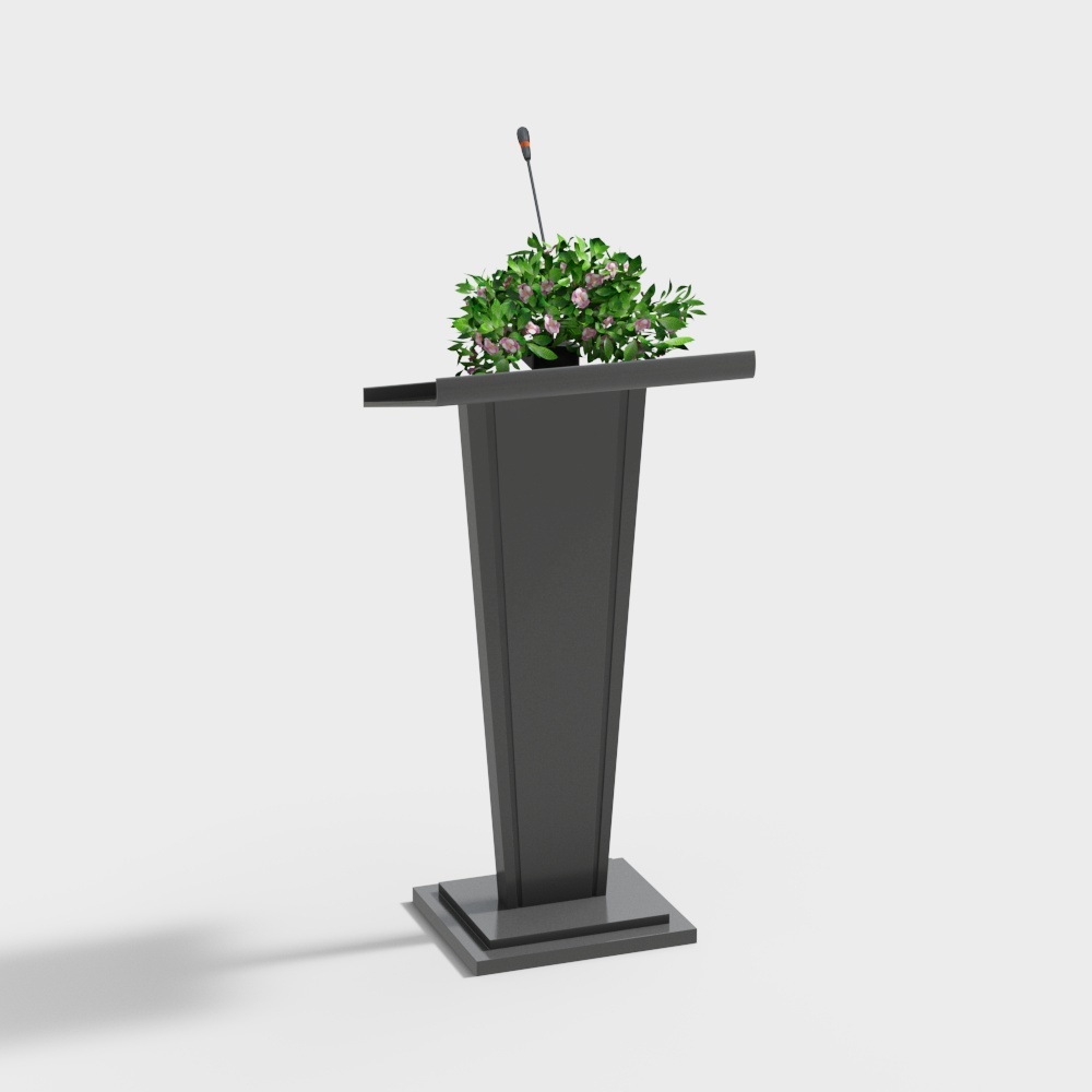 Modern podium - black bevel