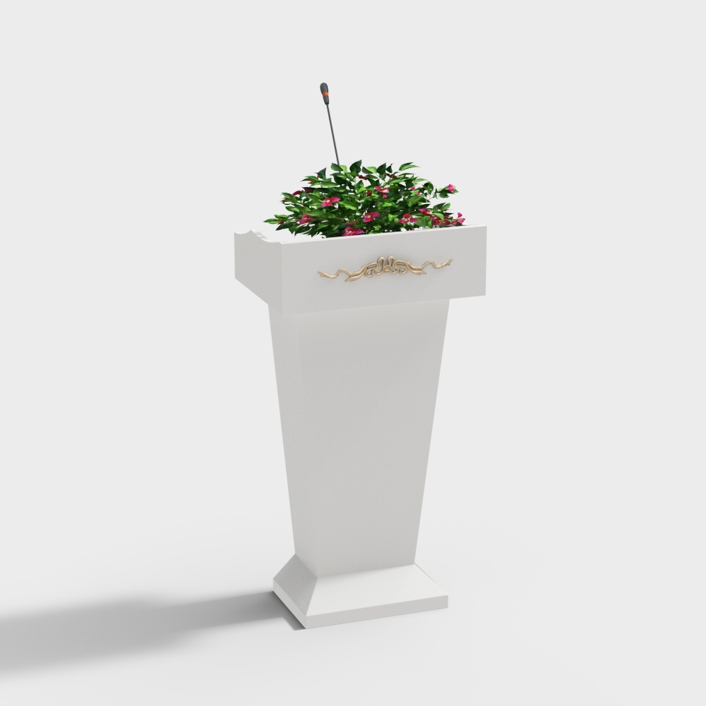 Modern podium - white trapezoidal