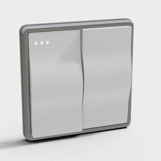 Smart Switch 3D Model - Modern Minimalist Design