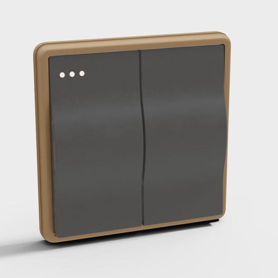 Low-Poly Modern Switch Panel 3D model