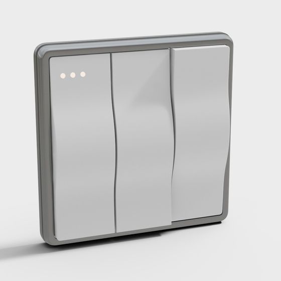 Sleek Minimalist Switch Panel 3D model