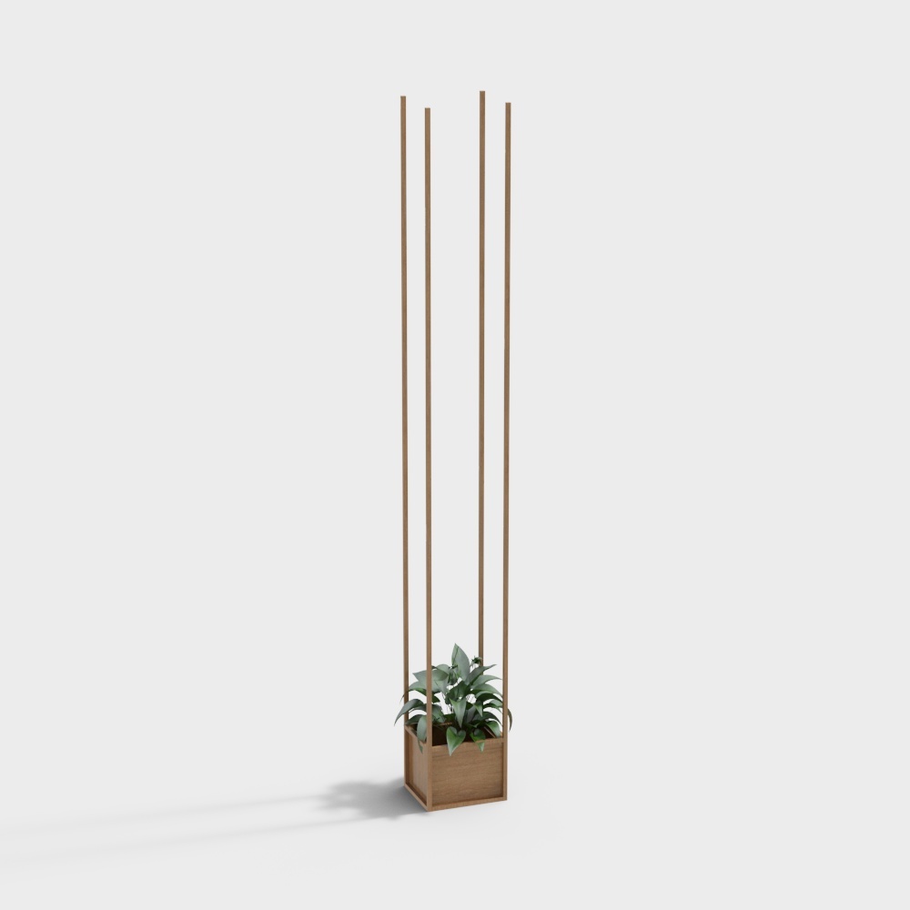 Modern green potted flower rack hanging basket