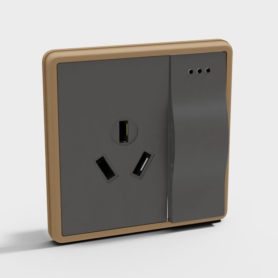 Elegant Low-Poly 3D Model Socket for Modern Interiors