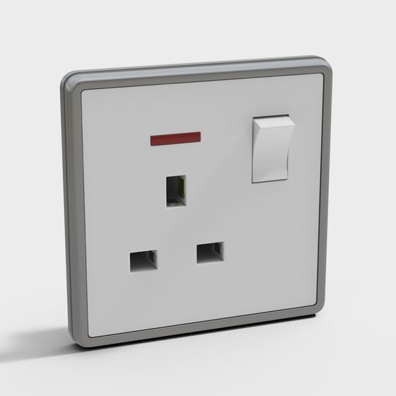 Minimalist 3D Model Socket for Modern Interiors