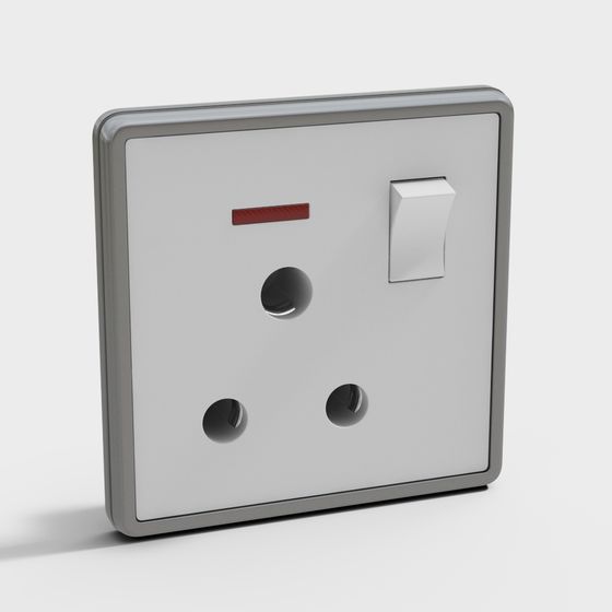 Low-Poly Stylish Switch Panel 3D model