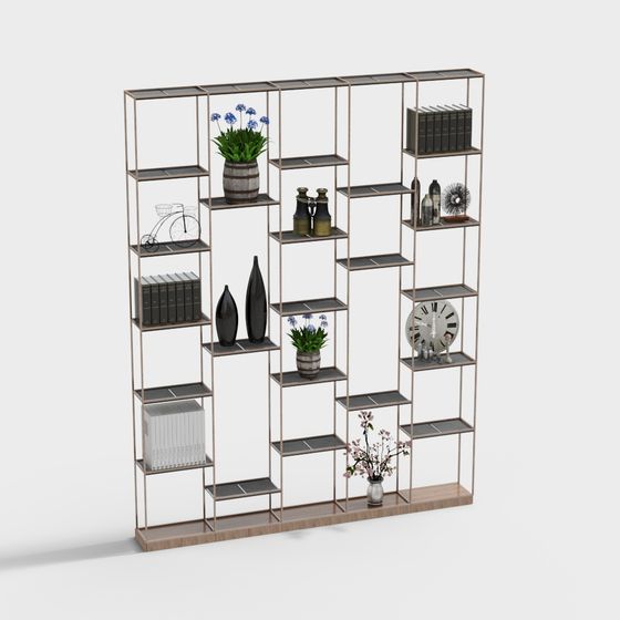 Urban Elegance Bookshelf 3D model for Contemporary Spaces