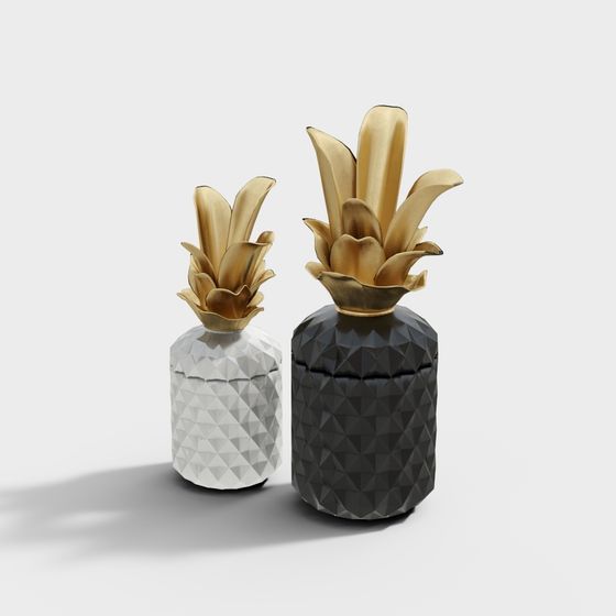 Decorazioni di Libri Moderne di Sculture - Decorazioni a Forma di Ananas