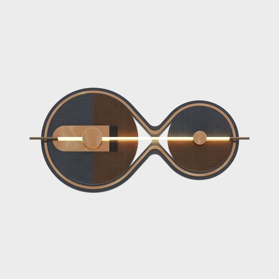 Elegant Black and Gold 3D Model Design